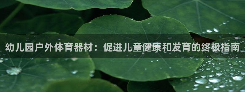 富联娱乐登录注册入口官网下载手机版:幼儿园户外体育器材:促进
